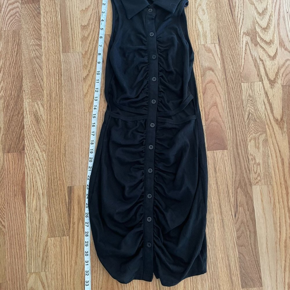 SHEIN Ruched Cutout Mini Dress Sleeveless Collar Button Down Bodycon Size Small - Picture 14 of 14